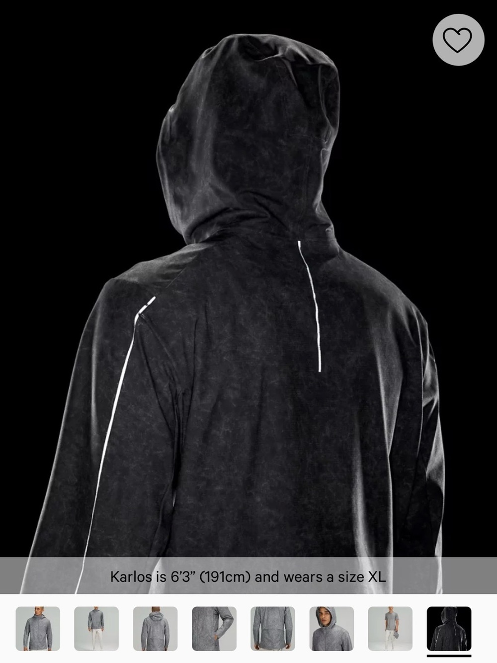 lululemon Men's Charcoal Gray Hooded Windbreaker Warp Light Jacket
Packable - Picture 6 of 6
